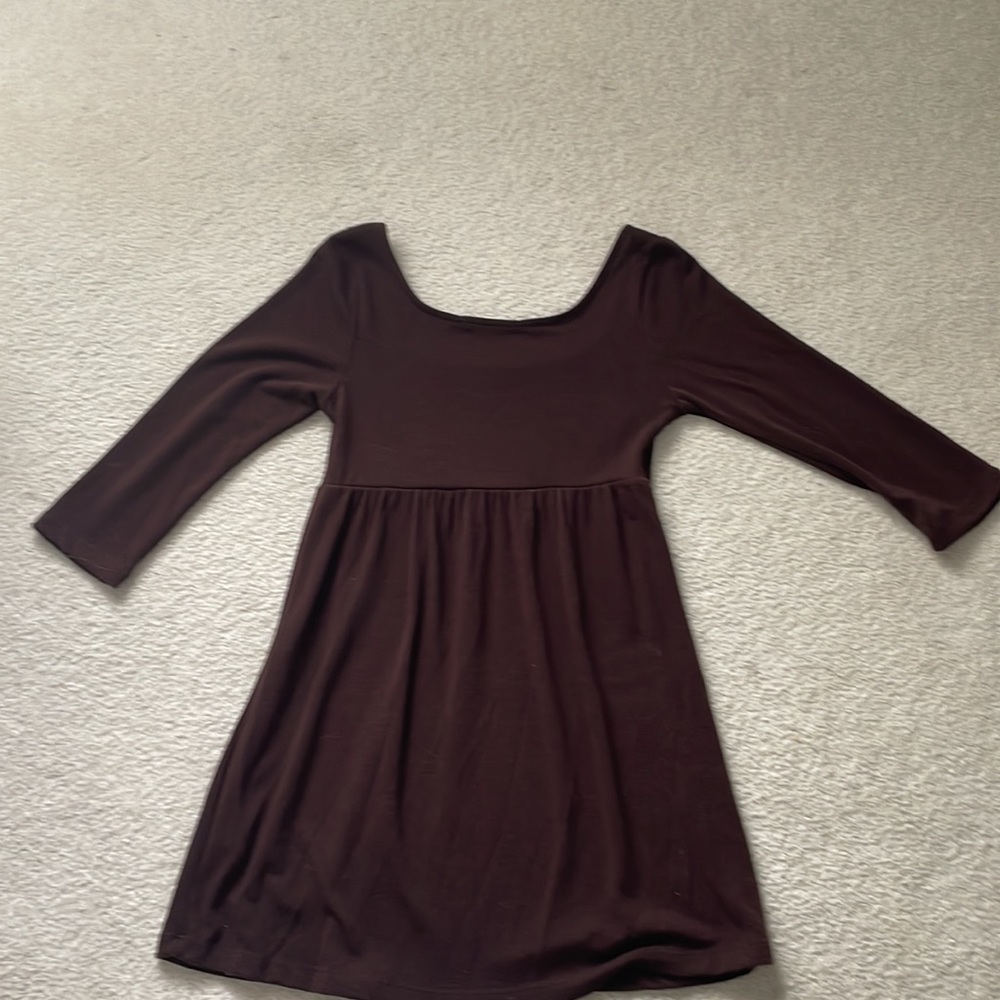 Julie’s Closet Pullover Brown Top Size Small 3/4 Length Sleeves - Picture 3 of 4